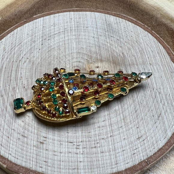 VTG| Joseph Warner Christmas 🎄 Tree Brooch ❤️✨ - Picture 6 of 7